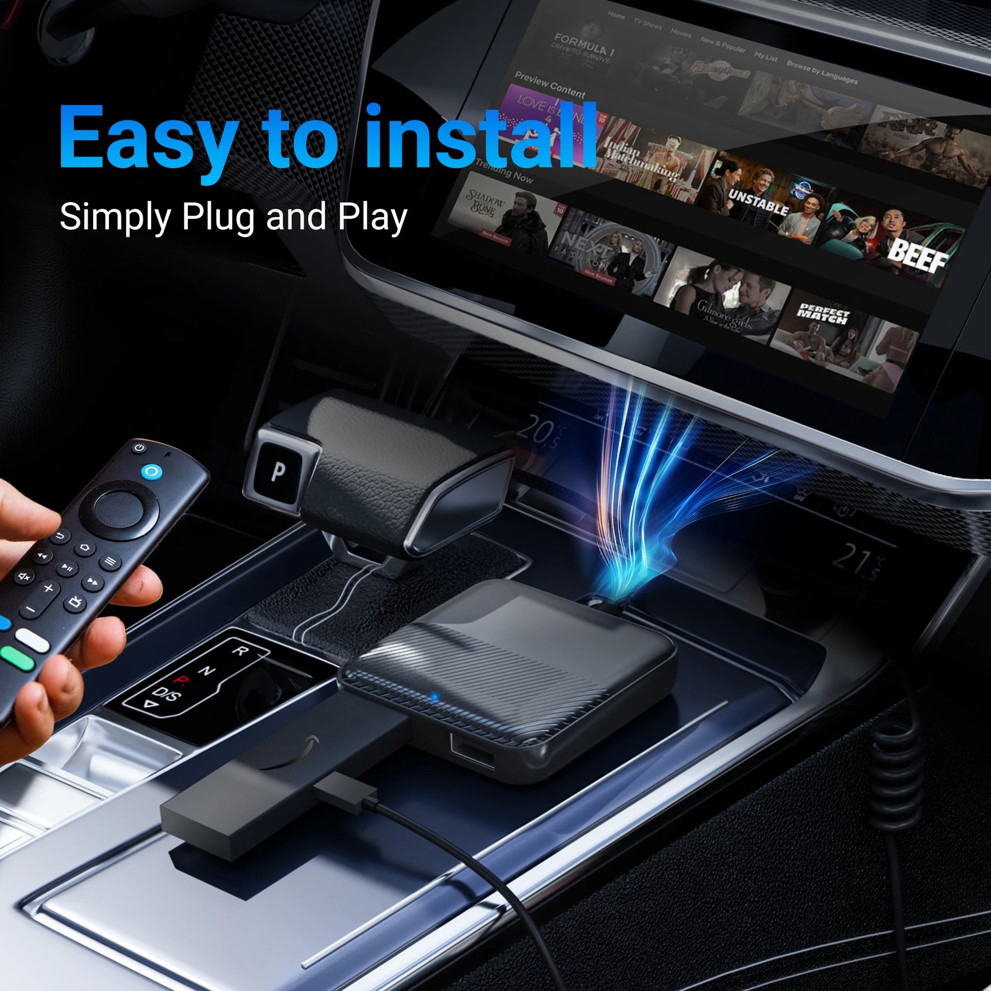 Car TV Mate Converter for Fire Google TV Stick to OEM Wired Carplay Car for Watch TV Video Car Accessories