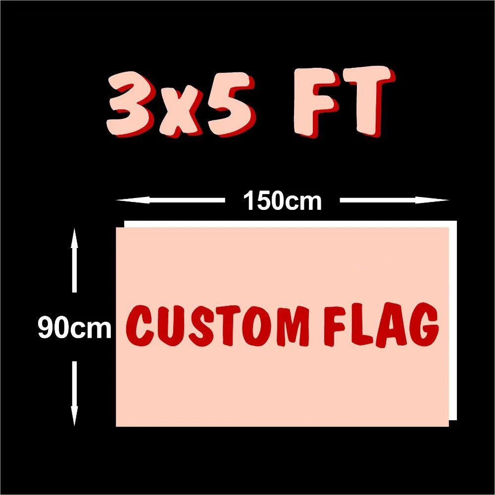 3X5 FT with Brass Grommets Digital Printing Custom Flag Banner Dropship