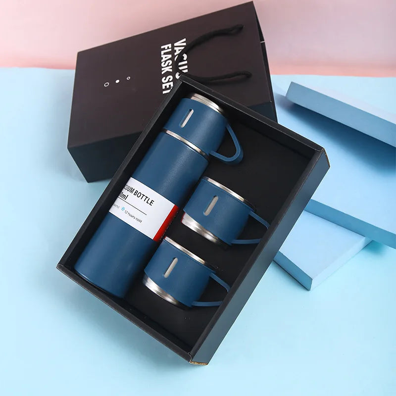 500ML Stainless Steel Vacuum Flask Office Business Style Thermos Cup Coffee Tea Insulation Cup Outdoor Thermal Water Bottle