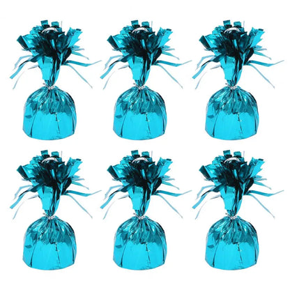6Pcs Balloon Weight Holder Anti-Floating Foil Paper-Wrapped Long-Lasting Balloon Weights Stainless Balloon Fixation Tool