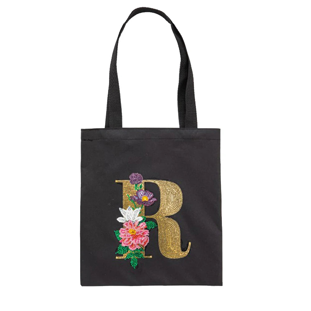 A-Z DIY Diamond Painting Handbag Mosaic Drill Eco-Friendly Shopping Storage Bags Cross Stitch Grocery Tote Home Craft Organizer
