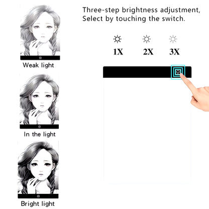 ArtTrace LED Light Box - A3/A4/A5 Dimmable Tracing Pad for Drawing, Animation & Crafting
