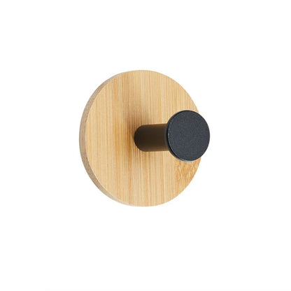 1Pcs Bamboo Wood Hook Wall Clothes Hanger Door Keychain Holder Sticky Hook Kitchen Gadgets for Home Bathroom Accessories Cozinha