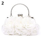 Fashion Women'S Bag Rose Flower Solid Color Handbag Casual Evening Party Wedding Handbags Luxury Women Clutch Bag Сумка Женская