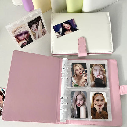 A5 PU Leather Photo Album INS Multi-Pockets Kpop Photocard Binder Photo Card Holder Card Collect Book Photo Binder Cover 포카 바인더