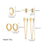 Dainty Zircon Small Stackable 14K Gold Plated Earrings Set for Women Multiple Piercing Cartilage Huggie Hoop Earring Jewelry