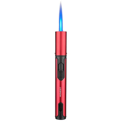 New HONEST Cigar Lighter Jet Flame Portable Butane Torch Lighter with Punch Mini Plastic Cigarette Lighter for Gift （No Gas）