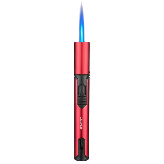 New HONEST Cigar Lighter Jet Flame Portable Butane Torch Lighter with Punch Mini Plastic Cigarette Lighter for Gift （No Gas）