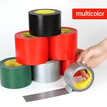 Black Adhesive Fabric Duct Tape, Electric Bicycle Seat Repair, Tarpaulin Repair,Blocks Water and Leaves No Glue，1Roll