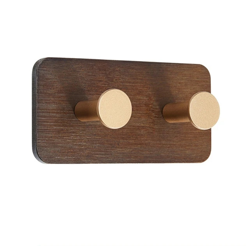 1Pcs Bamboo Wood Hook Wall Clothes Hanger Door Keychain Holder Sticky Hook Kitchen Gadgets for Home Bathroom Accessories Cozinha