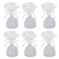6Pcs Balloon Weight Holder Anti-Floating Foil Paper-Wrapped Long-Lasting Balloon Weights Stainless Balloon Fixation Tool