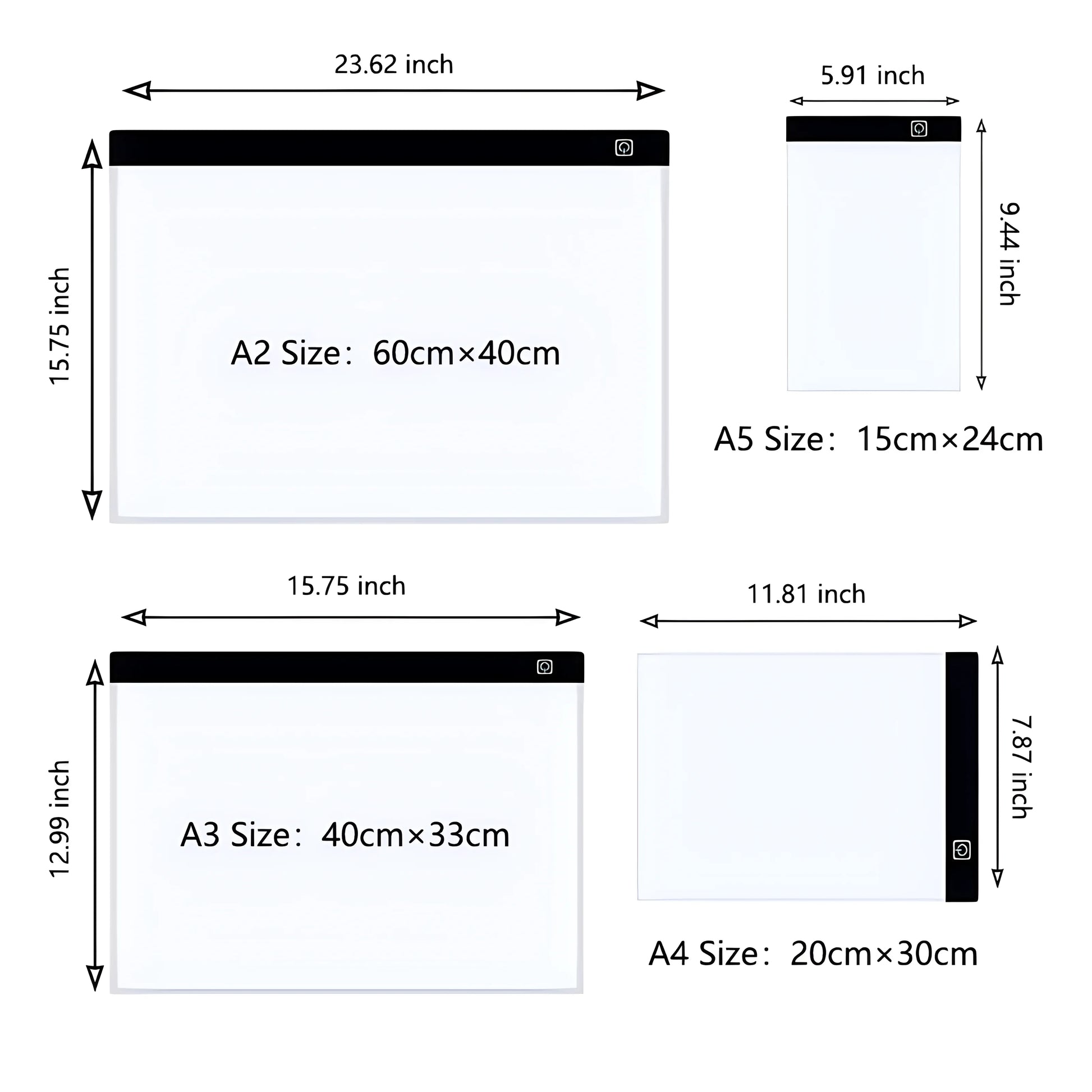 ArtTrace LED Light Box - A3/A4/A5 Dimmable Tracing Pad for Drawing, Animation & Crafting