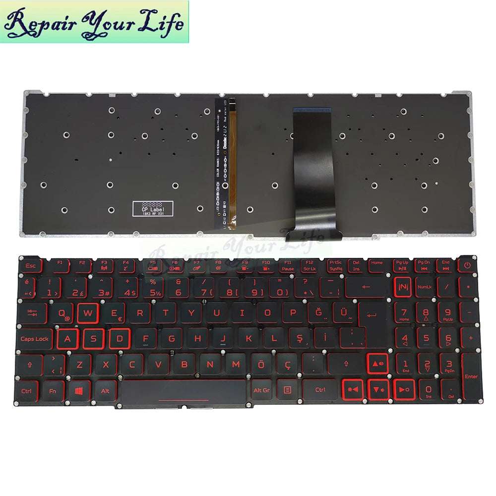 PT-BR Brazil US RU Backlit Keyboard for  Nitro 5 AN515-54 AN515-43 AN517-52 AN517-51 AN517-54 AN715-51 Spain LA IT TR GR FR