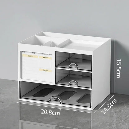 Desk Drawer Storage Box Stackable Dustproof Office Supplies Student Desk Organizer Stationery Holder Office Supplies