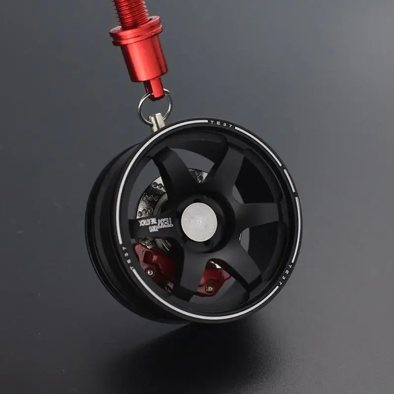 Car Mirror Rearview Pendant Auto Interior Decor Pendants Aluminum Wheel with Shock Absorber Ornament Hanging Accessories