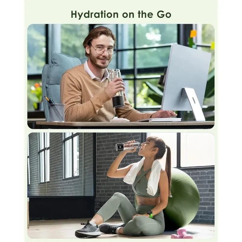 Hydrogen Water Bottle,3 Min Rapid Hydrogen Water Bottle Generator with SPE PEM Technology Portable Hydro Water Bottle Suitable