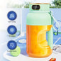 Portable USB Rechargeable Juicer Blender, 40Oz Compact Design, Dual Lids, Silicone Straw, Type-C Cable, Eco-Friendly for Fresh J