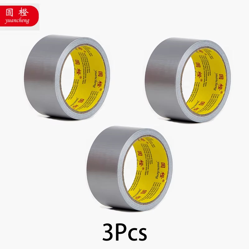 Black Adhesive Fabric Duct Tape, Electric Bicycle Seat Repair, Tarpaulin Repair,Blocks Water and Leaves No Glue，1Roll