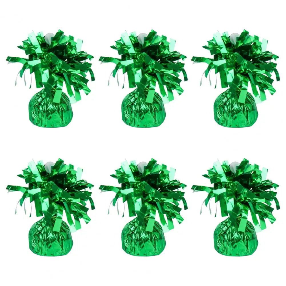 6Pcs Balloon Weight Holder Anti-Floating Foil Paper-Wrapped Long-Lasting Balloon Weights Stainless Balloon Fixation Tool