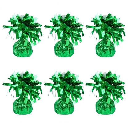 6Pcs Balloon Weight Holder Anti-Floating Foil Paper-Wrapped Long-Lasting Balloon Weights Stainless Balloon Fixation Tool