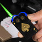 Creative Playing Cards Ace of Spades Lighter Butane Windproof Straight Metal Lighter Metal Fun Toy for Men Smoking Accessories