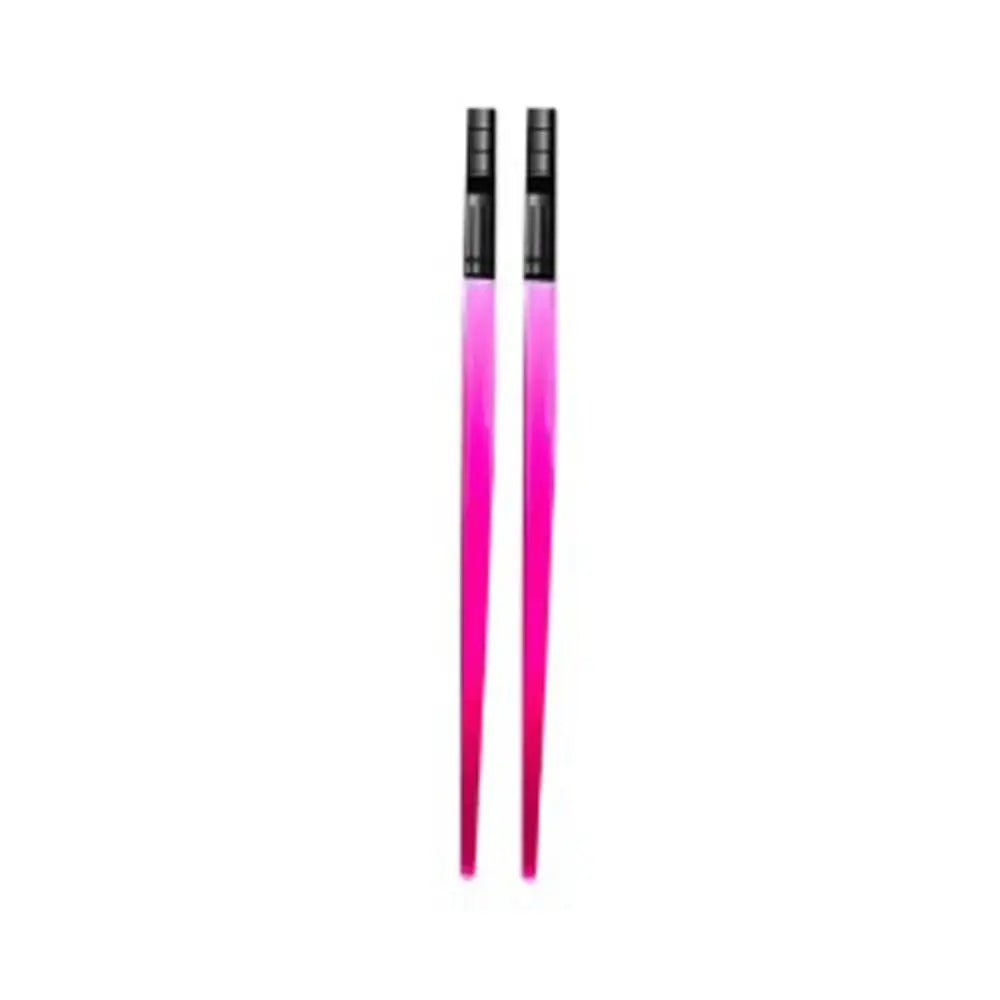 1 Pair LED Lightsaber Chopsticks Luminous Reusable Kitchen Light up LED Chopstick Glowing BPA Free Food Safe Chopsticks