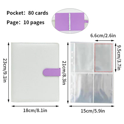 A5 PU Leather Photo Album INS Multi-Pockets Kpop Photocard Binder Photo Card Holder Card Collect Book Photo Binder Cover 포카 바인더