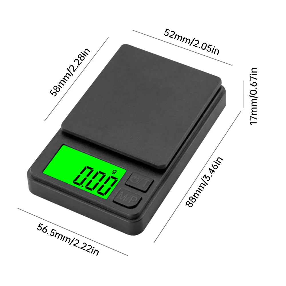 500G*0.01G Accurate Electronic Jewelry Gram Scale Precision Scale Portable Calibration Function Ultra-Clear Display Kitchen Tool