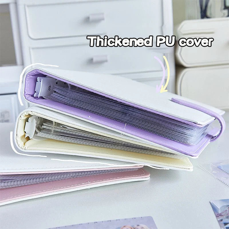A5 PU Leather Photo Album INS Multi-Pockets Kpop Photocard Binder Photo Card Holder Card Collect Book Photo Binder Cover 포카 바인더