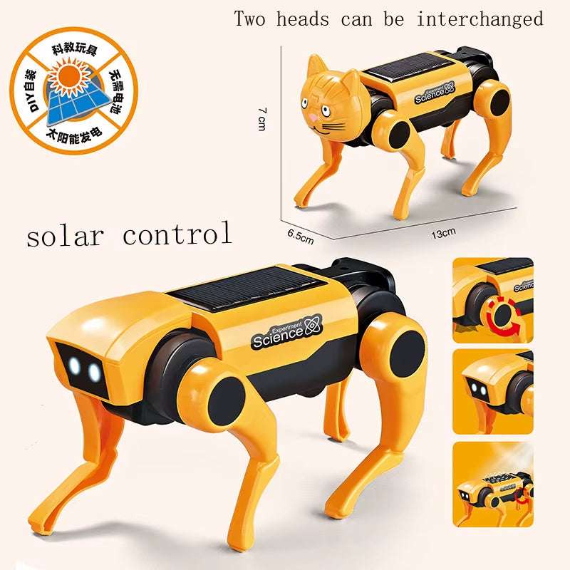 New Science and Education Solar Energy Machine Dog Steam Manual DIY Assembly Puzzle Experiment Robot Male and Female Toys