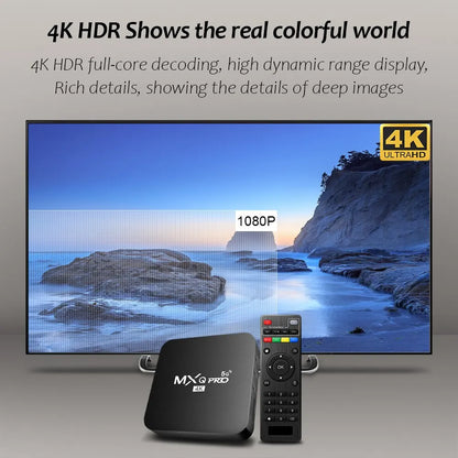 New Smart TV Box -PRO 4K HD Android 10.0 Smart TV Box 2.4/5G Dual-Wifi 3D Video Media Player Home Theater TV Set-Top Box