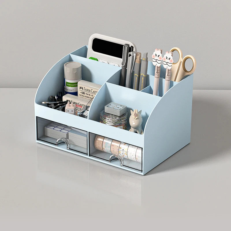Desk Drawer Storage Box Stackable Dustproof Office Supplies Student Desk Organizer Stationery Holder Office Supplies