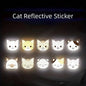 10Pcs Cartoon Cat Reflective Stickers for Electric Vehicle Decoration Scratch Blocking Decorative Stickers Cute Helmet Stickers