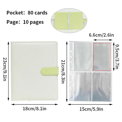 A5 PU Leather Photo Album INS Multi-Pockets Kpop Photocard Binder Photo Card Holder Card Collect Book Photo Binder Cover 포카 바인더