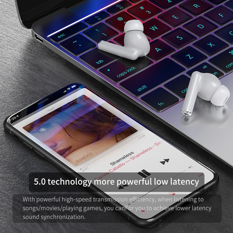 A8 Wireless Earphones TWS Bluetooth 5.0 Touch Control Sports Headphones Noise Cancelling Waterproof Earbuds for Smart Phones