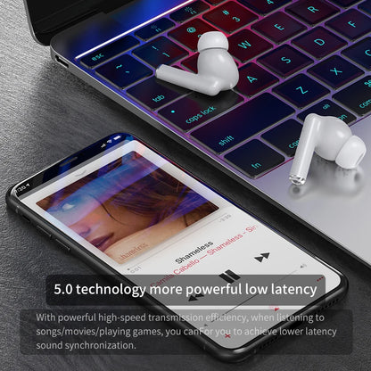 A8 Wireless Earphones TWS Bluetooth 5.0 Touch Control Sports Headphones Noise Cancelling Waterproof Earbuds for Smart Phones