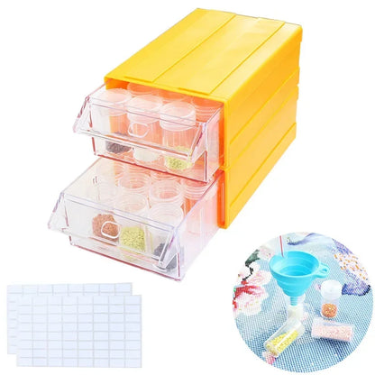 The New Diamond Painting Tool Diy Storage Box Nail Jewelry Storage Drawer Box round Bottle Diamond Drill Plate Combination Set