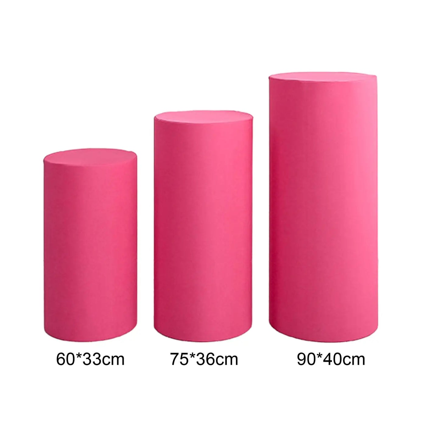 3Pcs Cylinder Pedestal Covers Plinth Stand Pillar Covers Cylinder Plinth Stand Covers for Engagement Wedding Decoration Props