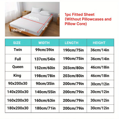 1Pc Cooling Fitted Sheet Made of 100% Cooling Nylon, Waterproof Bed Sheet Breathable Mattress Cover for Hot Sleepers in Summer