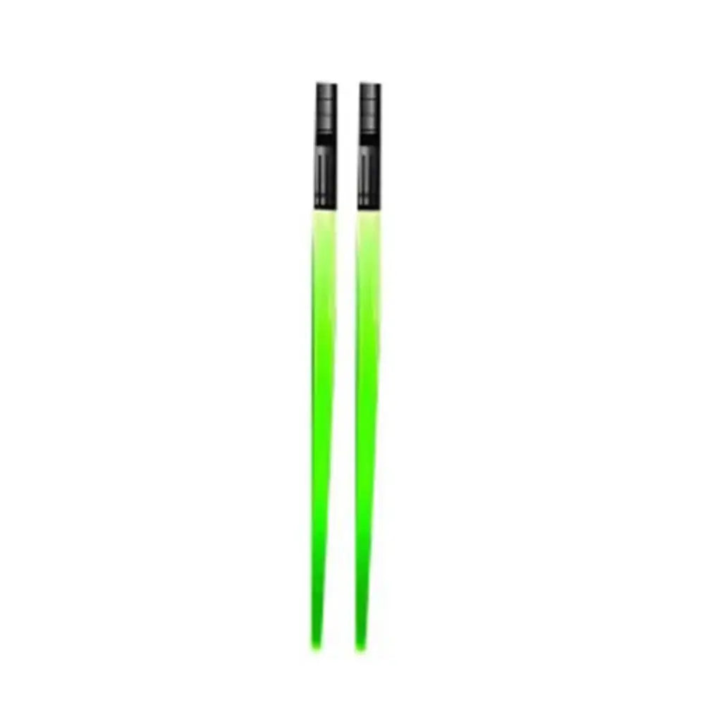 1 Pair LED Lightsaber Chopsticks Luminous Reusable Kitchen Light up LED Chopstick Glowing BPA Free Food Safe Chopsticks