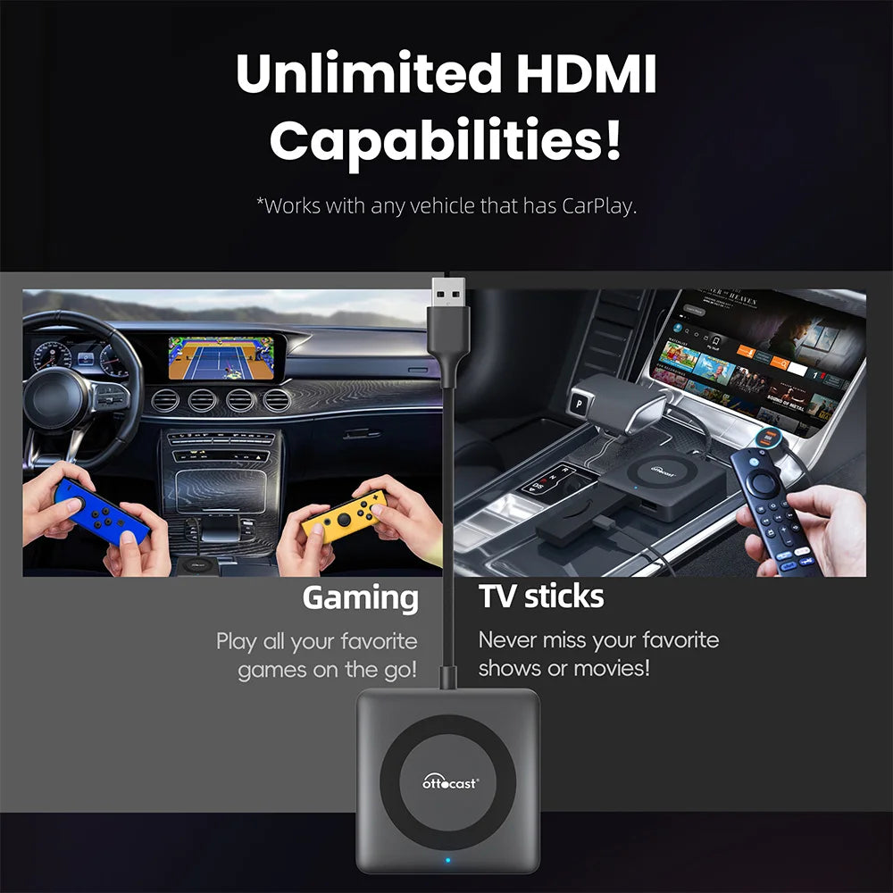 Car TV Mate Converter for Fire Google TV Stick to OEM Wired Carplay Car for Watch TV Video Car Accessories