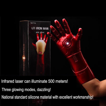 Hot Iron Man Helmet Cosplay 1:1 Light Led Wearable Mask Gloves Glowing Eyes Adult Child PVC Action Figure Toys Birthday Gifts
