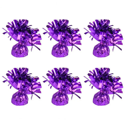 6Pcs Balloon Weight Holder Anti-Floating Foil Paper-Wrapped Long-Lasting Balloon Weights Stainless Balloon Fixation Tool