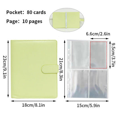A5 PU Leather Photo Album INS Multi-Pockets Kpop Photocard Binder Photo Card Holder Card Collect Book Photo Binder Cover 포카 바인더